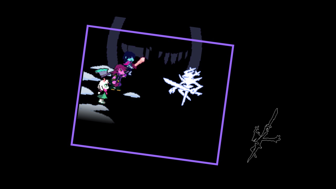 The Roaring Knight battle from phychosis3's Kaizo Knight fight, shown wide.